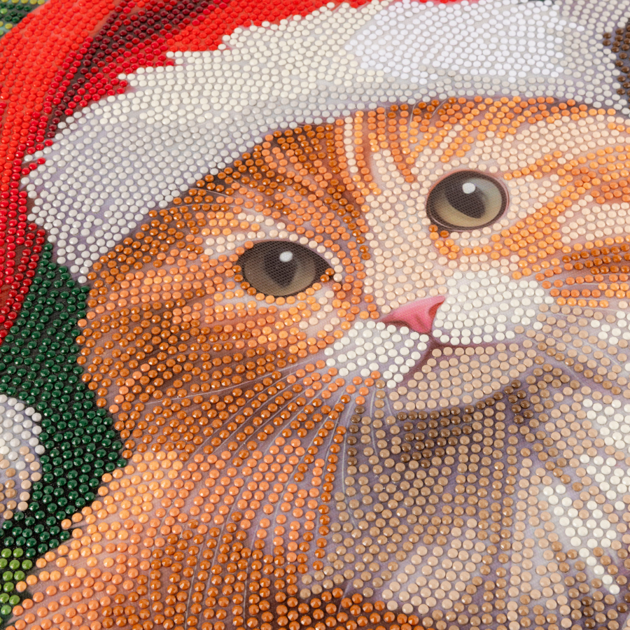 Christmas Kitties Crystal Art Canvas Kit 40x50cm