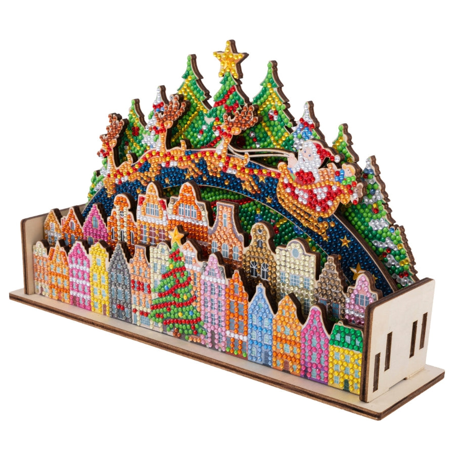Christmas Village Crystal Art 3D Buildable Scene Kit
