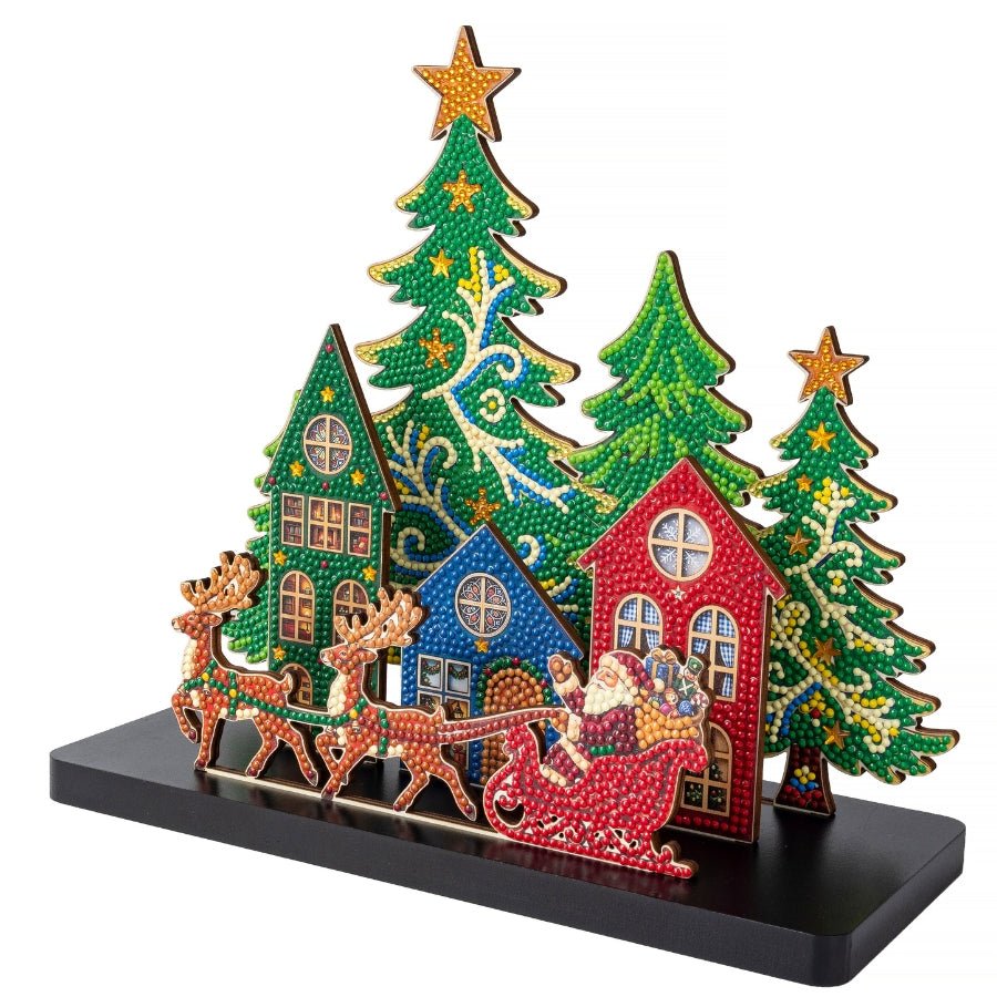 Christmas Village Crystal Art 3D Buildable Scene Kit