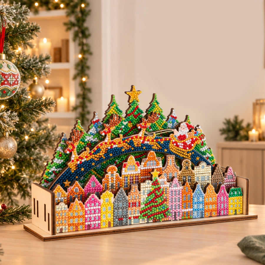 Christmas Village Crystal Art 3D Buildable Scene Kit