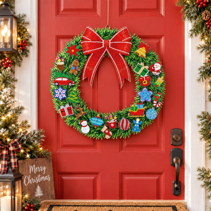 Christmas Wreath Crystal Art Advent Calendar Kit