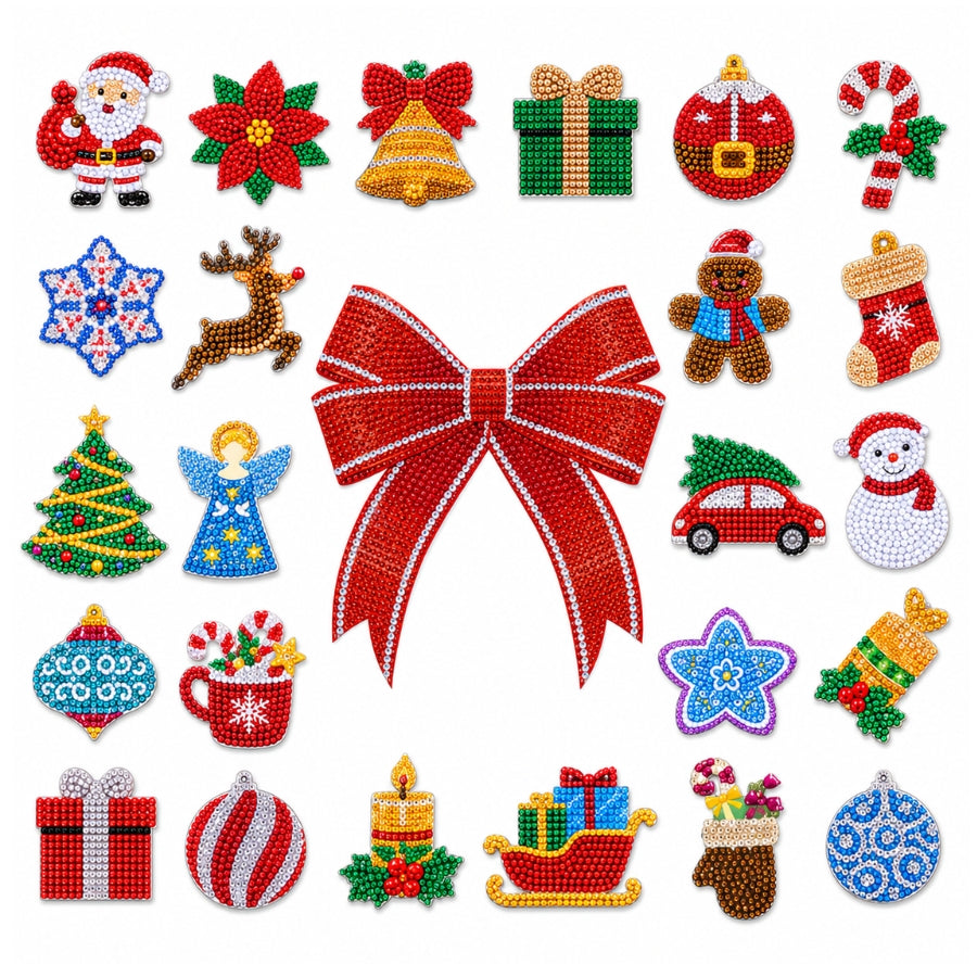 Christmas Wreath Crystal Art Advent Calendar Kit