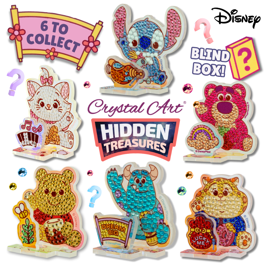 Cuddle Crew Crystal Art Hidden Treasures Kit Disney