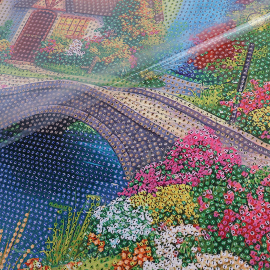 Cosy Cottage Crystal Art Canvas Kit 40x50