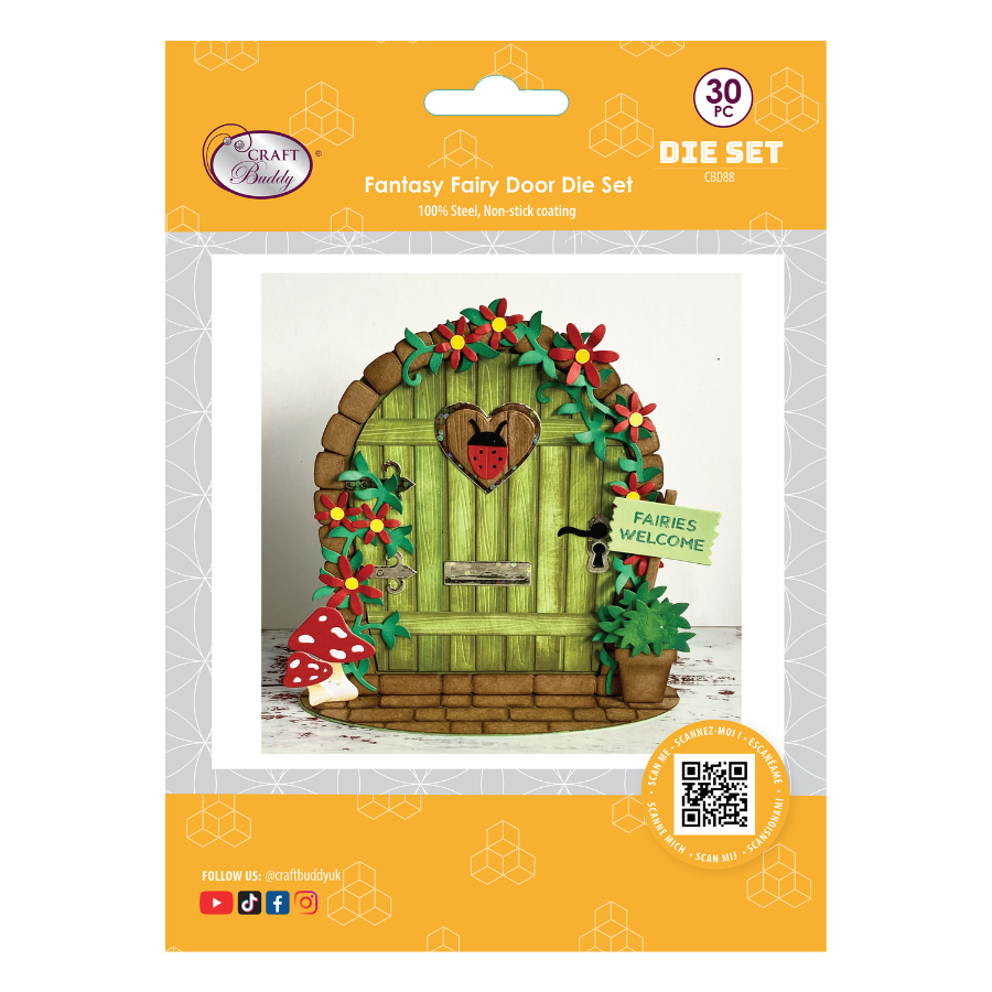 Craft Buddy Fantasy Fairy Door Die Set 30 Piece 