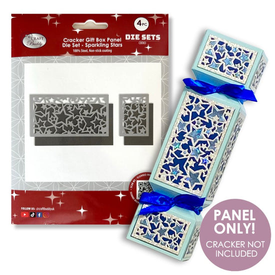 Craft Buddy Sparkling Stars Cracker Gift Box Panel Die Set 7