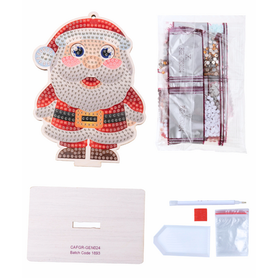 Crystal Art Buddies Series 4 Festive Decoration Santa contents