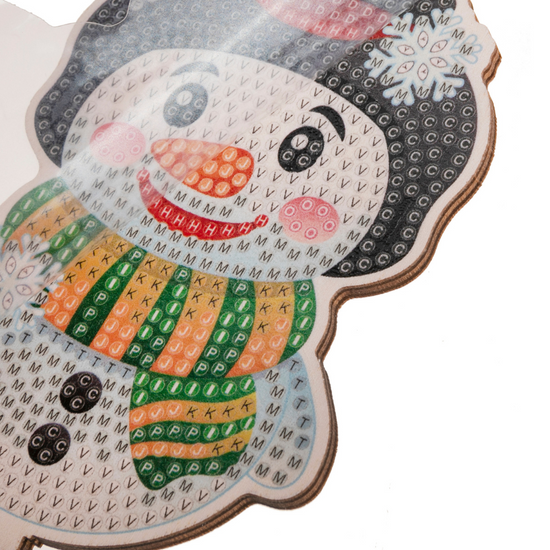 Crystal Art Buddies Series 4 Festive Decoration snowman closeup1