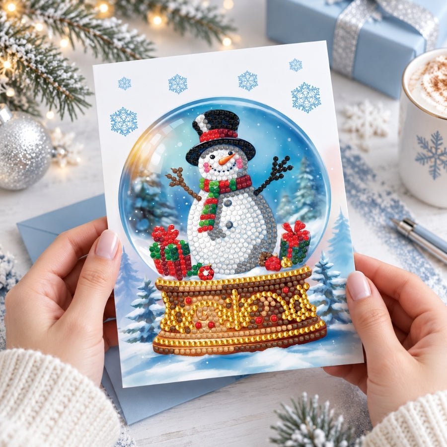 Jolly Snowman Crystal Art Card Kit 12x17cm