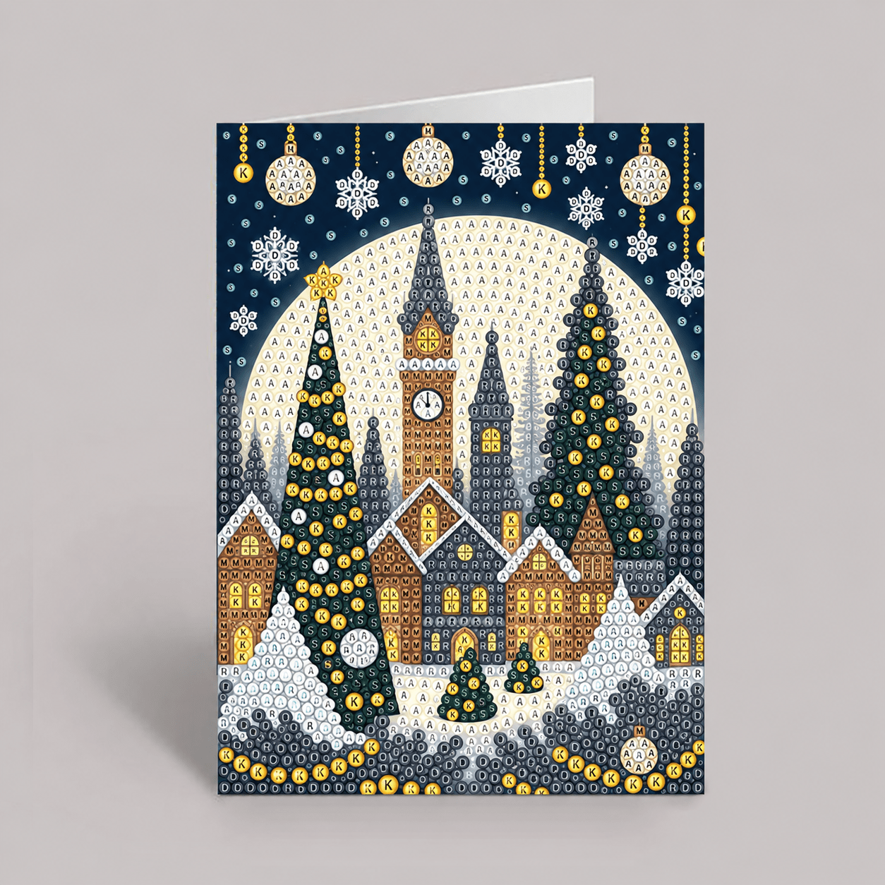 Silent Night Crystal Art Card Kit 12x17cm