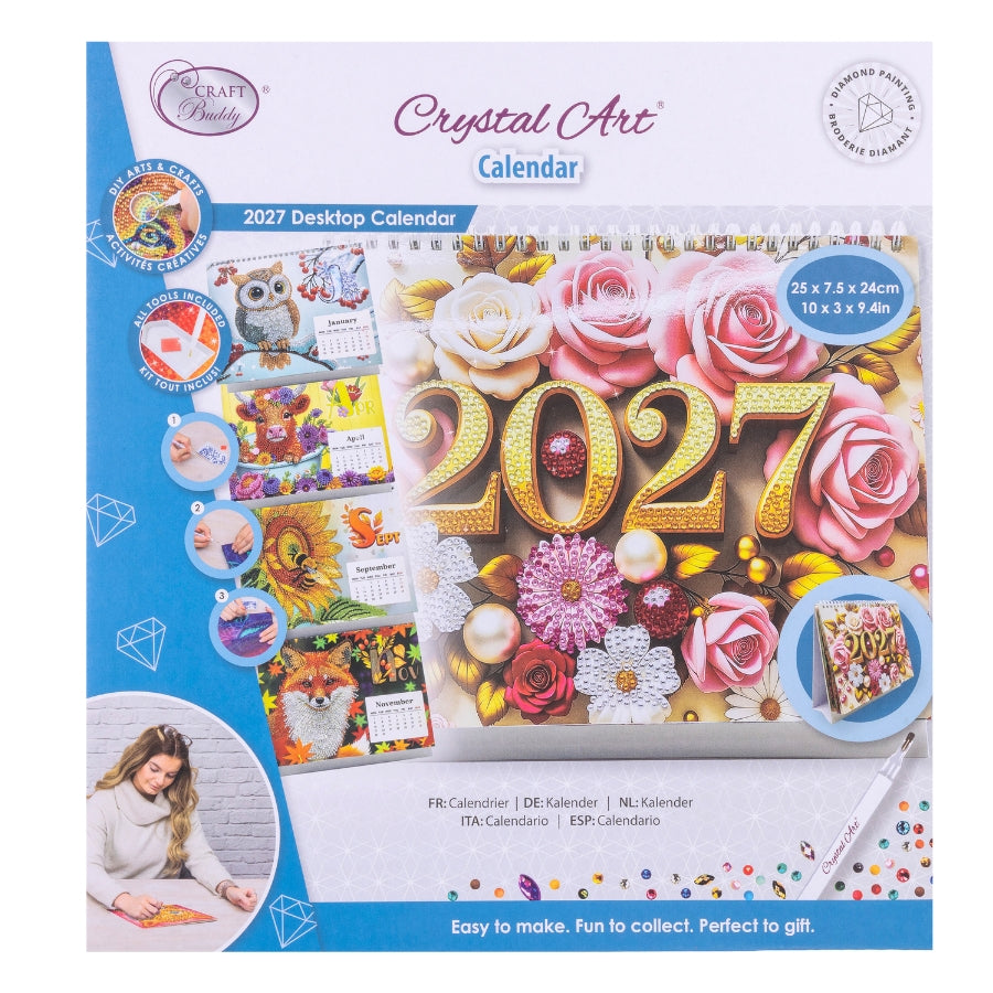 Crystal Art Desktop Calendar Kit 2027 pack