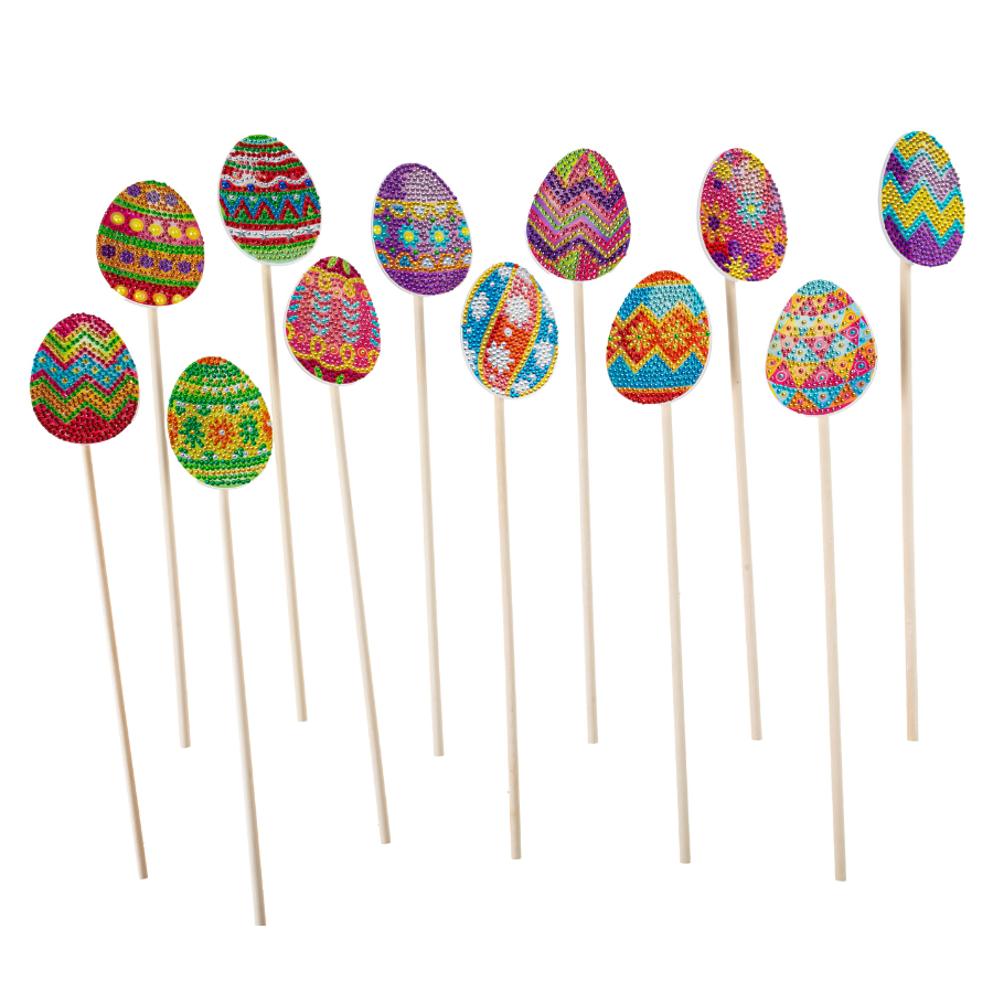 Crystal Art Easter Egg Rod Set 12 5