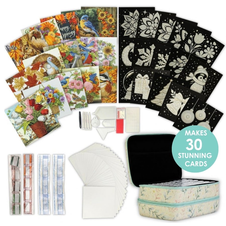 Crystal Art & Pearl Art Mega Card Collection with Storage Case