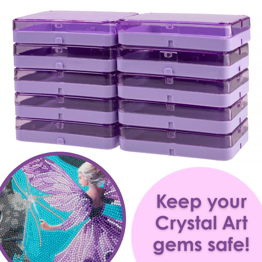 Crystal Art Stackable Gem Tray 10 Pieces