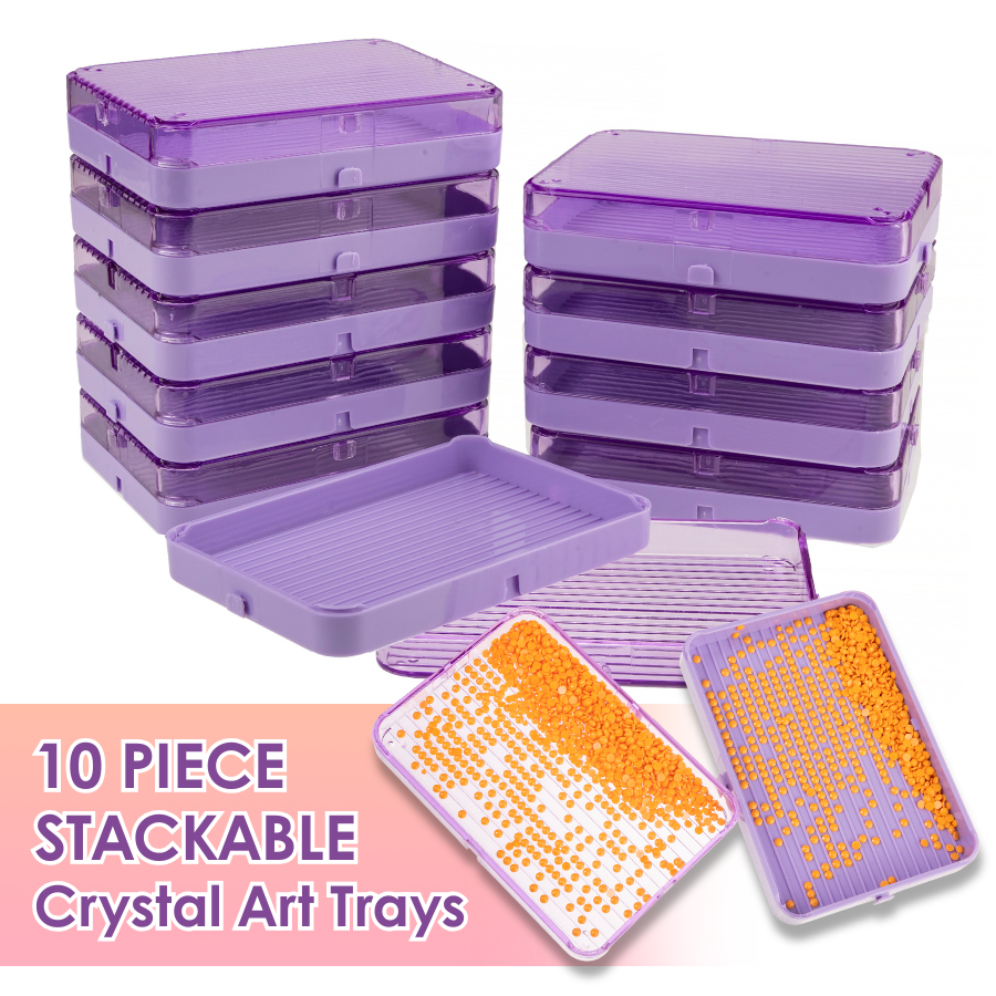 Crystal Art Stackable Gem Tray 10 Pieces