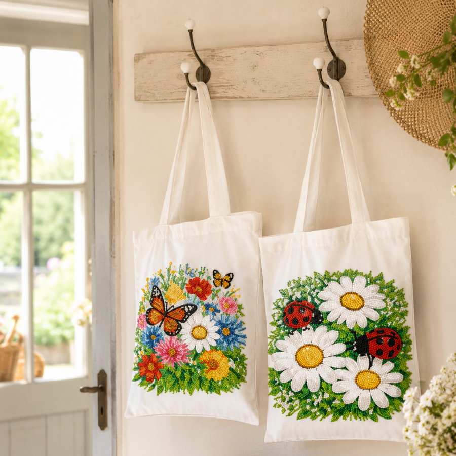 Crystal Art Summer Canvas Bag Kit Set of 2