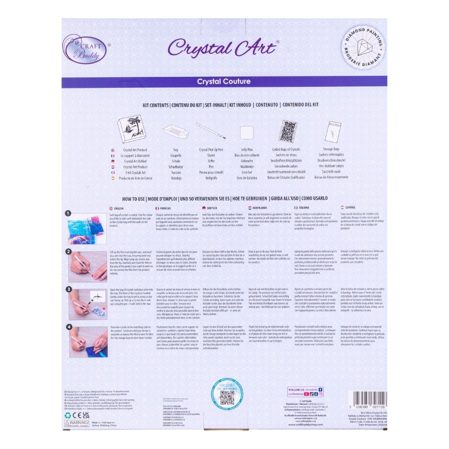 Crystal Couture Pearl Art Canvas Kit 40x50cm
