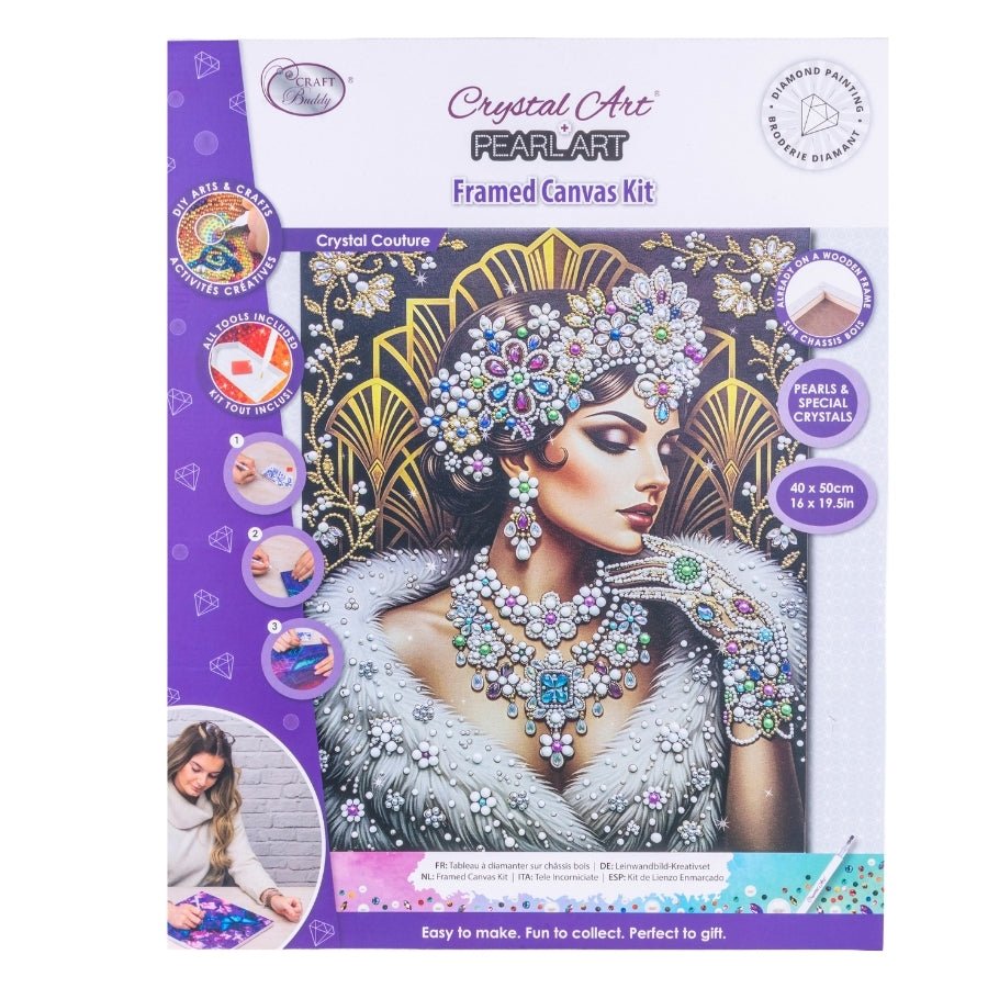 Crystal Couture Pearl Art Canvas Kit 40x50cm