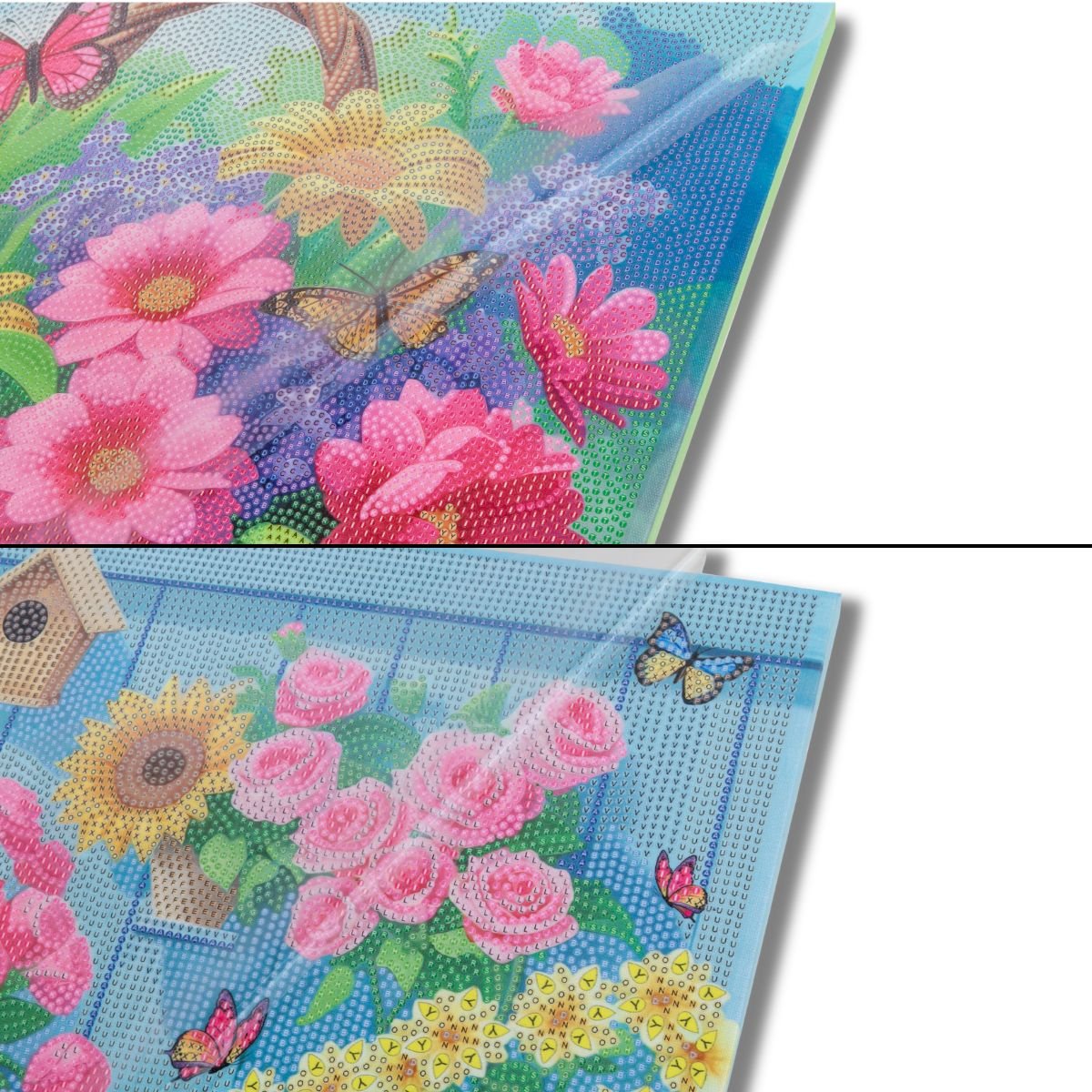 Crystal art canvas kit flowers set of 2 template