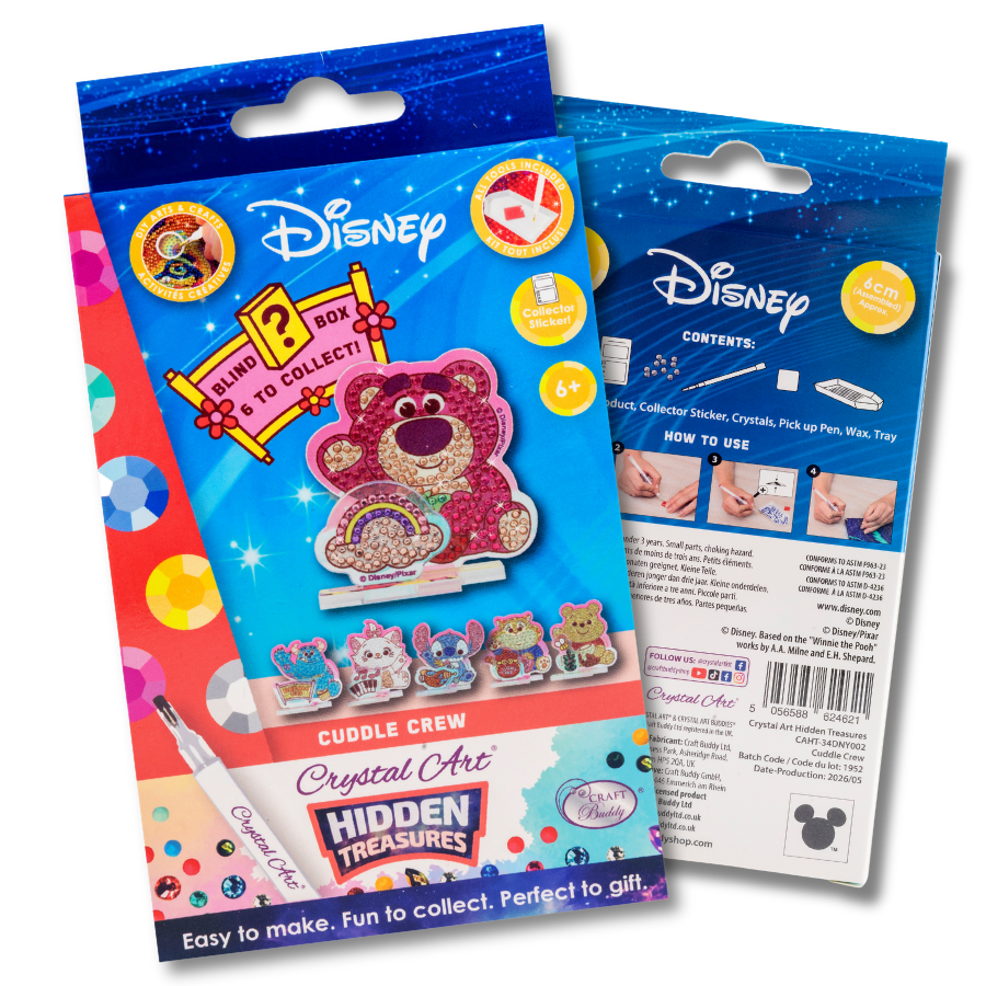 Cuddle Crew Crystal Art Hidden Treasures Kit Disney