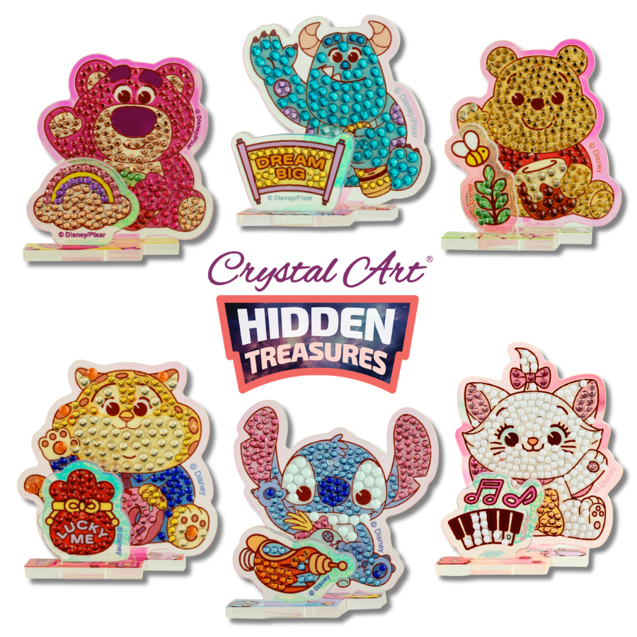Cuddle Crew Crystal Art Hidden Treasures Kit Disney