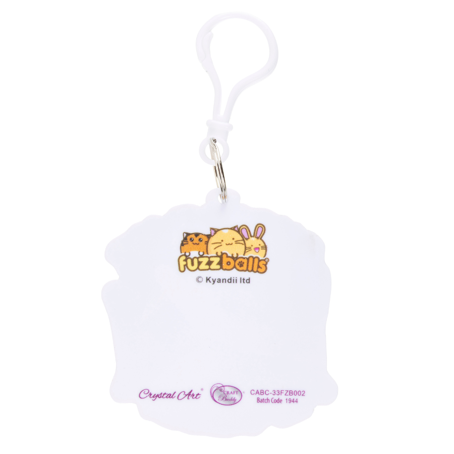 Cuddle Me I'm Sleepy Crystal Art Bag Charm Kit Fuzzballs