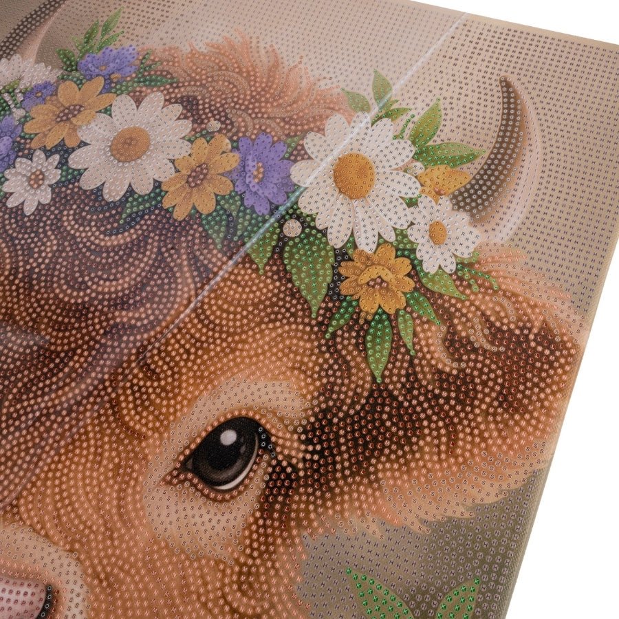 Cute Calf Crystal Art Canvas Kit 40x50cm