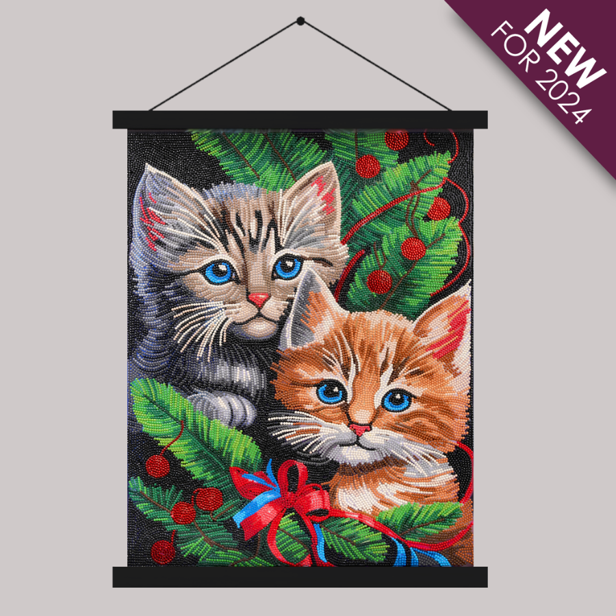 Cute Cats Crystal Art Scroll Kit 40x50 7