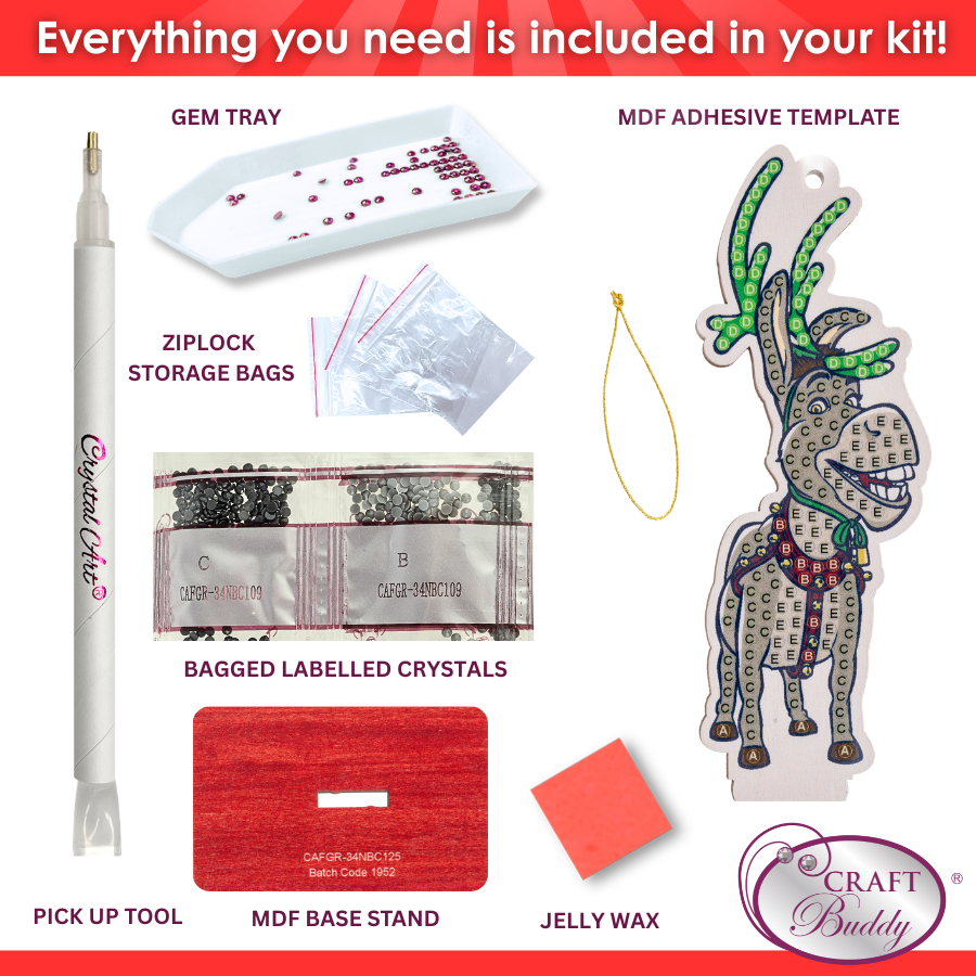 Donkey Crystal Art Festive Buddies Kit Series 8 Shrek