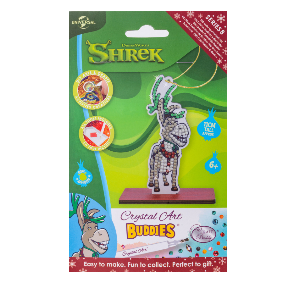 Donkey Crystal Art Festive Buddies Kit Series 8 Shrek