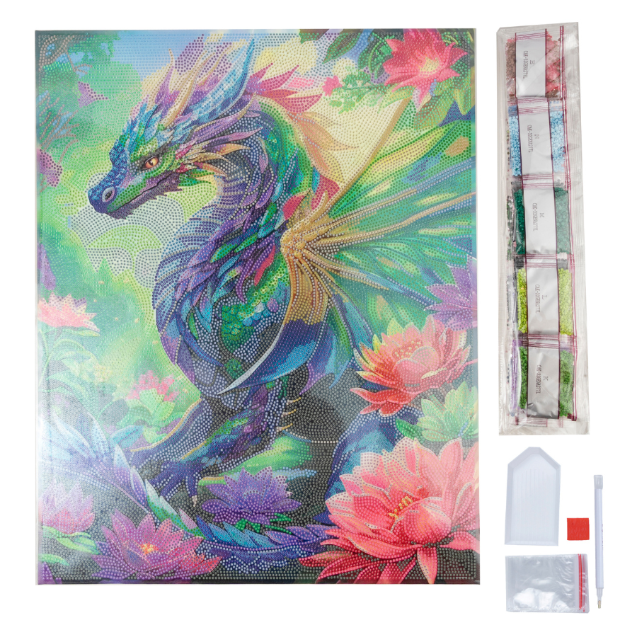Dragon Crystal Art Canvas Kit 40x50cm