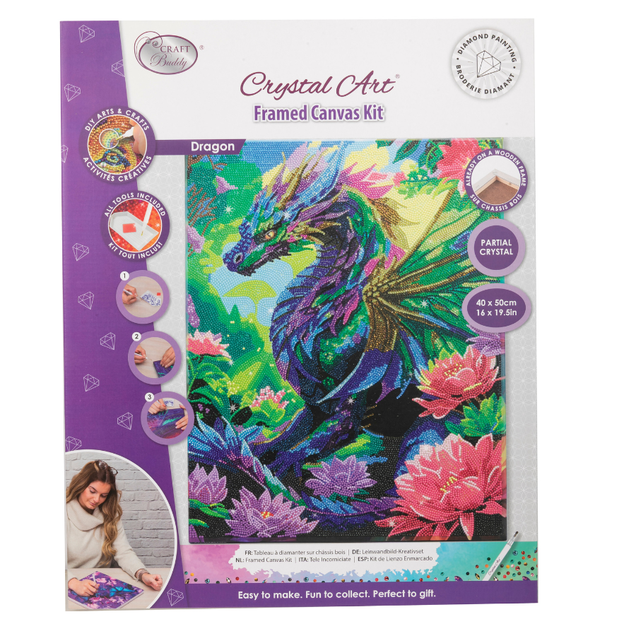 Dragon Crystal Art Canvas Kit 40x50cm