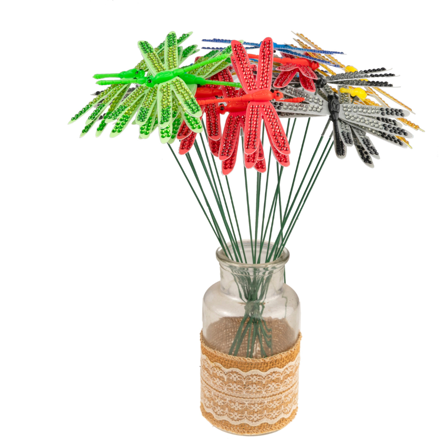 Dragongfly Crystal Art Decoration Kit - 20 Stems