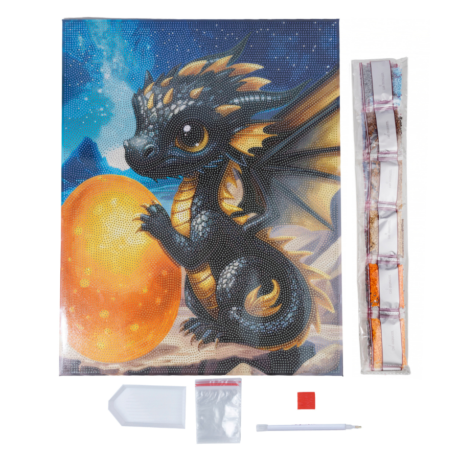 Dragon's Treasure Crystal Art Canvas Kit 40x50cm