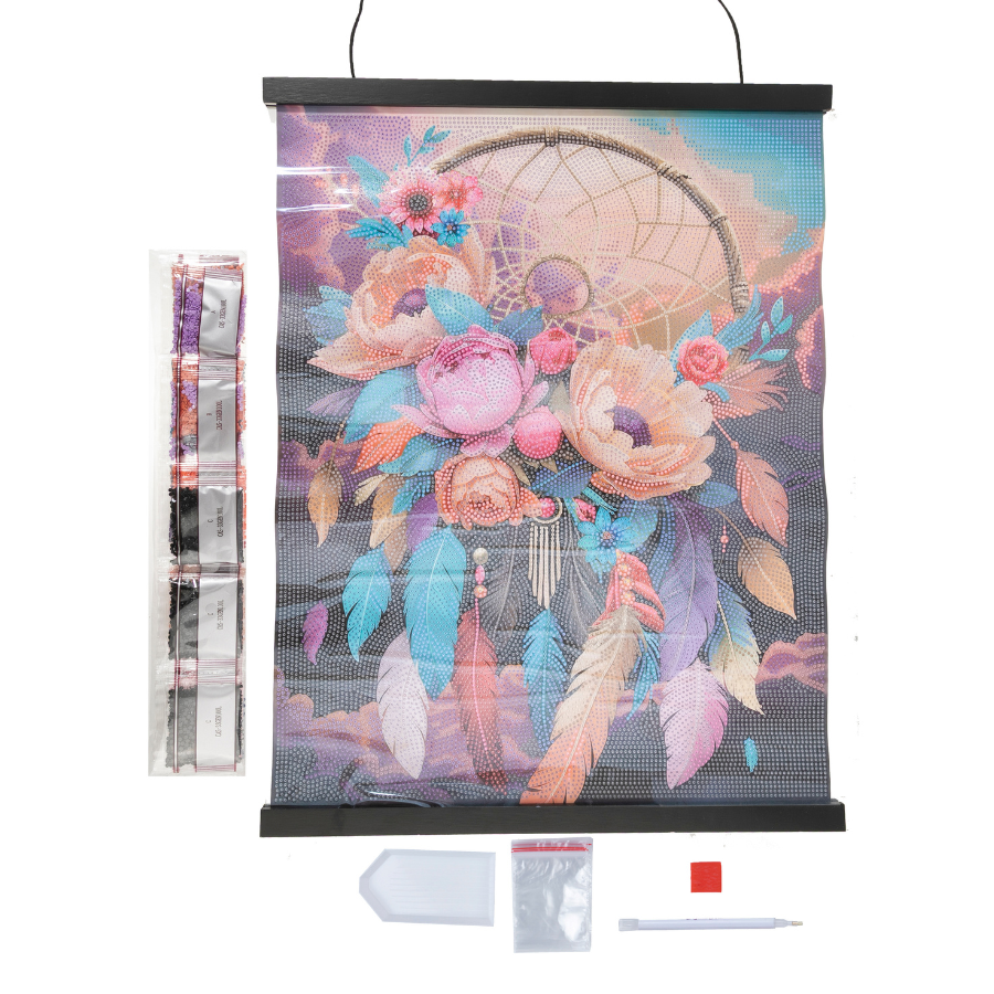 Mystic Blooms Crystal Art Scroll Kit 40x50cm