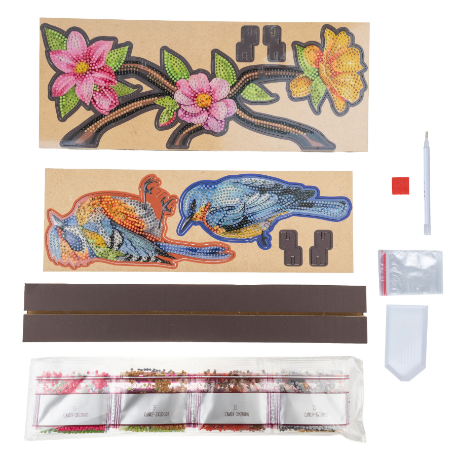 Dual Songbirds Crystal Art Decoration Kit