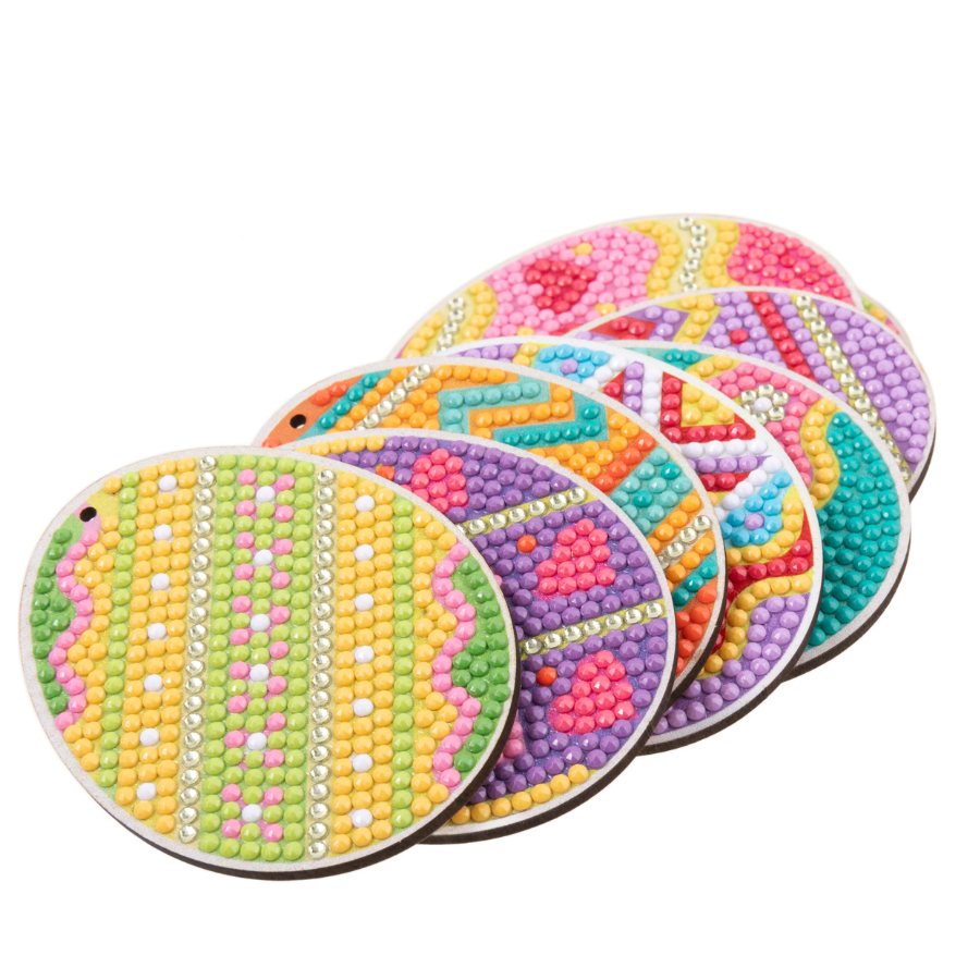 Easter Eggs Crystal Art Easter Hanging Decoration set8 2