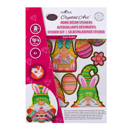 Easter Garden Crystal Art Foiled Edged Stickers1