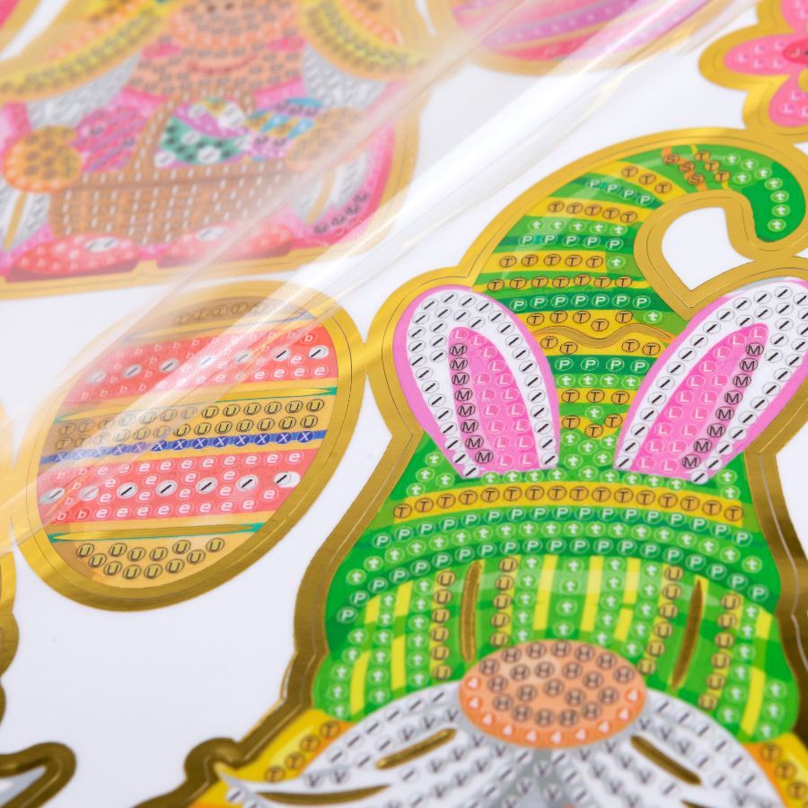 Easter Garden Crystal Art Foiled Edged Stickers4