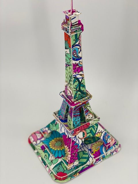 "Eiffel Tower" 3D Colour Me Puzzle Kit