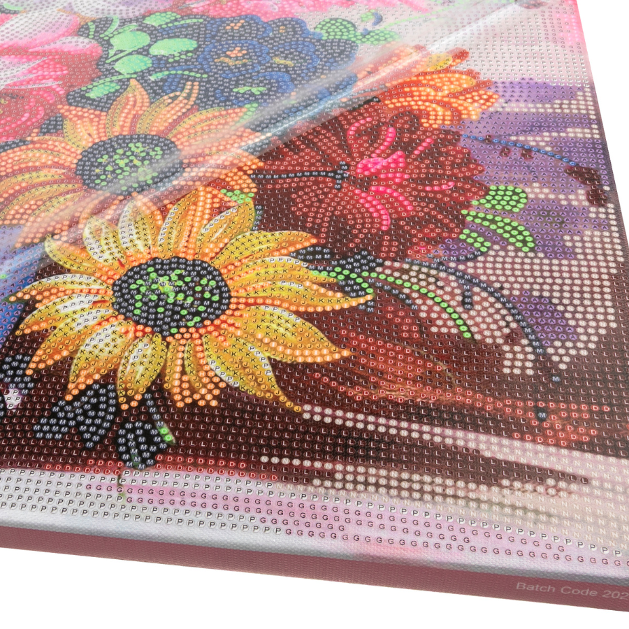 Elegant Blooms Crystal Art Framed Canvas Kit 50x40cm