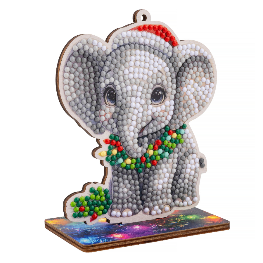 Elephant Crystal Art Festive Wildlife Buddies Kit Series 7