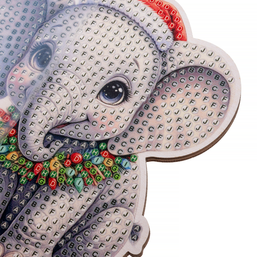 Elephant Crystal Art Festive Wildlife Buddies Kit Series 7