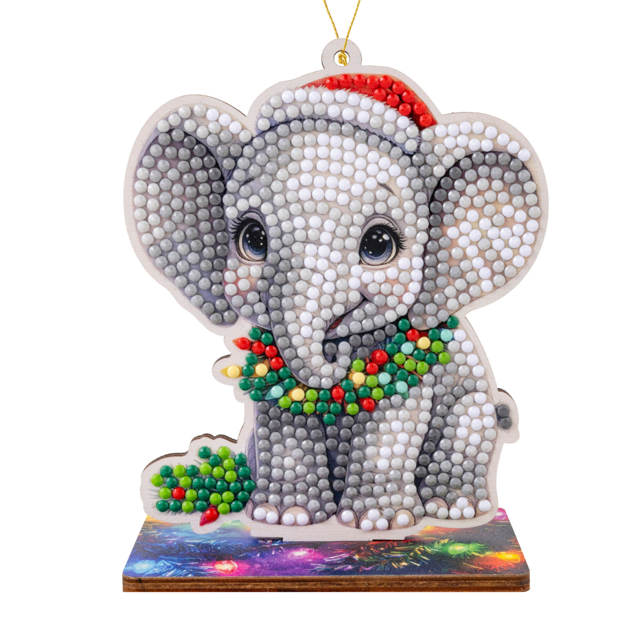 Elephant Crystal Art Festive Wildlife Buddies Kit Series 7