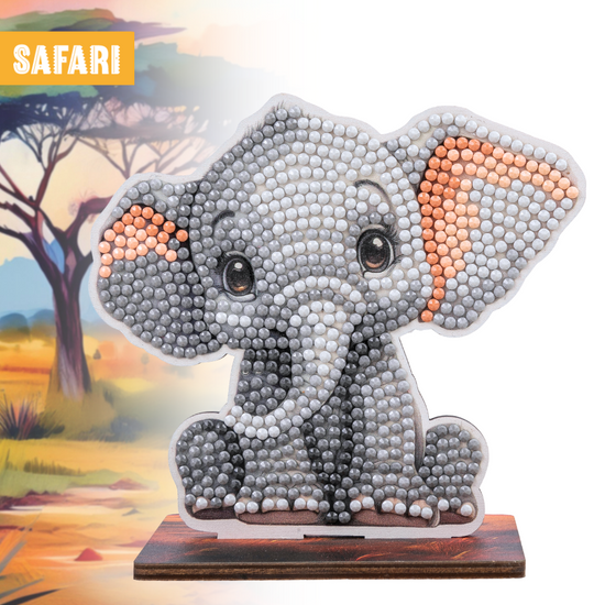 Elephant Crystal Art Wildlife Buddies safari