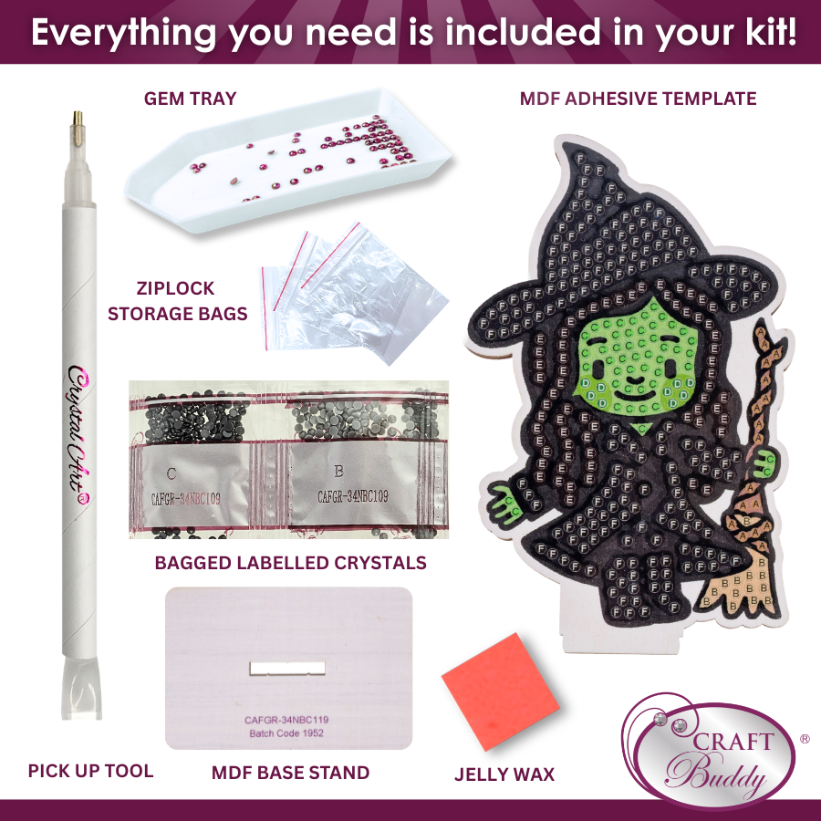 Elphaba Crystal Art Buddies Kit Series 8 Wicked