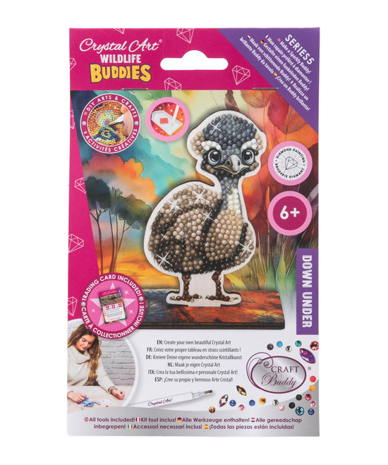 Emu Crystal Art Wildlife Buddies pack