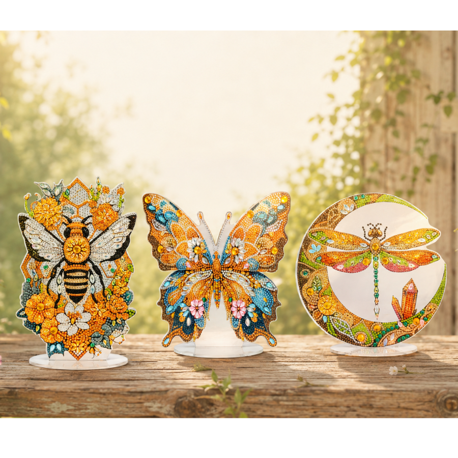 Enchanted Wings Crystal Art Decorations Kit Set of 3