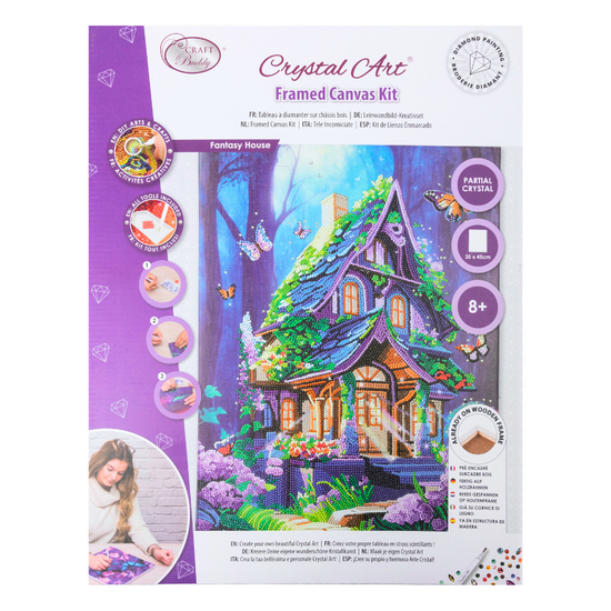 Fantasy House Crystal Art Canvas Kit 35x45 1