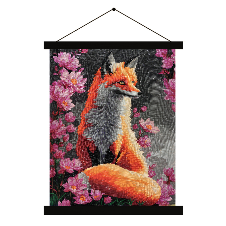 Fearless Fox Crystal Art Scroll Kit 40x50 6